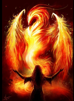 phoenix rising fired independence financial will strength and female empowerment and growth and rebirth